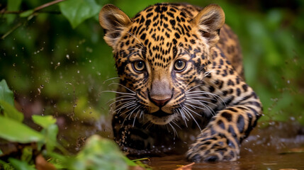 Jaguar in the Amazon.