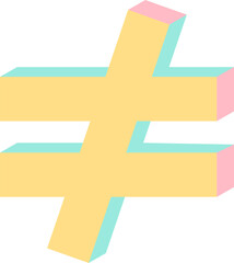 Fototapeta premium Unequal sign