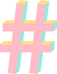 Obraz premium Hashtag Sign