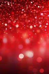 Abstract red background with bokeh and sparkles, vertical background. AI generative.