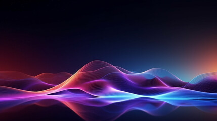 Obraz premium abstract background with blue and red wavy lines, vector illustration