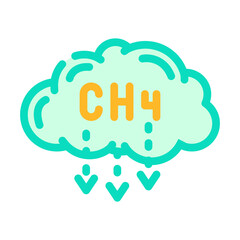 methane reduction environmental color icon vector. methane reduction environmental sign. isolated symbol illustration