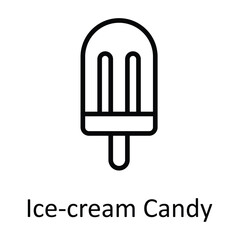 Ice-cream Candy Vector outline Icon Design illustration. Food and drinks Symbol on White background EPS 10 File