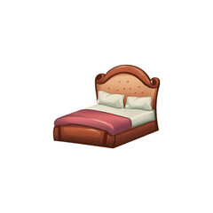 Bed illustration png Generative AI