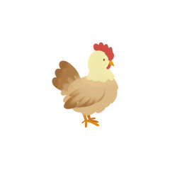 Chicken illustration png Generative AI