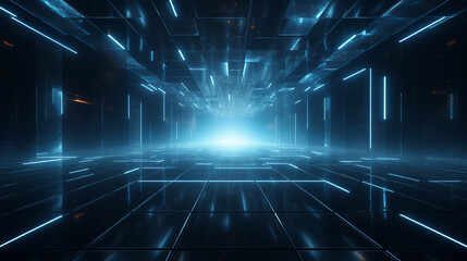 Futuristic Sci-Fi Futuristic Background. 3D Rendering