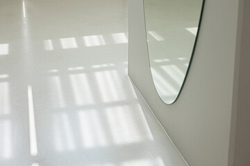 Abstract background shot with the sunlight shining through a window and mirror