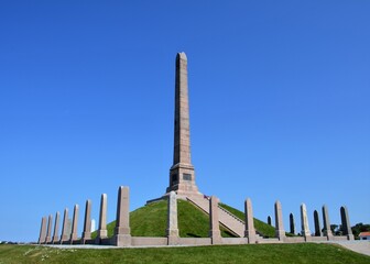 National monument on the hill in Haugesund, Norway