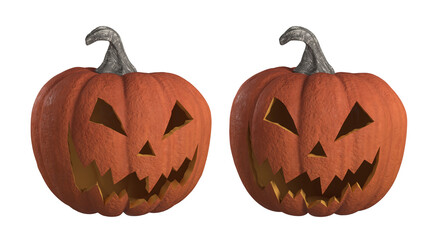 halloween pumpkin isolated on white