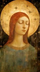 Mary Magdalene beautiful illustration background design, Religion, Jesus Christ, Love, Generative AI - obrazy, fototapety, plakaty