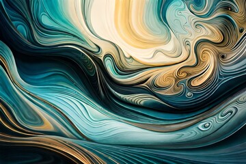 abstract background with waves background and wallpaper generated by AI