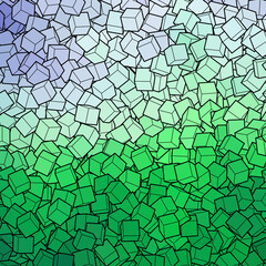 Green and blue colors. Abstract background from cubes. polygonal style. Design element. eps 10