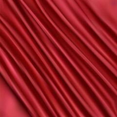 Background of red fabric. Beautiful smooth folds of fabric. Background for advertising. 3d rendering. eps 10