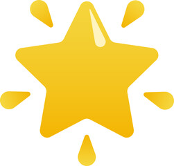 Cute Star Glowing Emoji - obrazy, fototapety, plakaty
