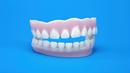 teeth with blue background