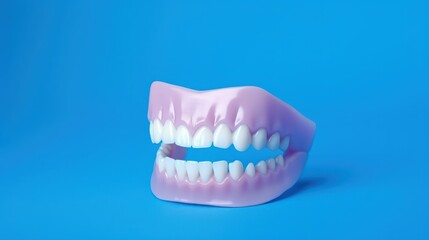 Obraz premium teeth with blue background