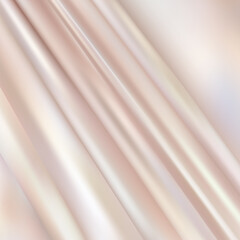 Obraz premium Beige wrinkled fabric. Fashion Style. Silk fabric. eps 10