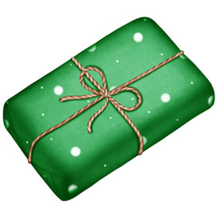 green gift box gift box, illustration, clipart, watercolor, art, design, holiday, present, celebration, festive, surprise, colorful, painting, creative, graphic, box, ribbon, bow, wrapping paper, birt