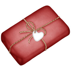 red gift box gift box, illustration, clipart, watercolor, art, design, holiday, present, celebration, festive, surprise, colorful, painting, creative, graphic, box, ribbon, bow, wrapping paper, birthd