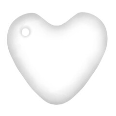 metal heart isolated on white