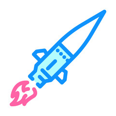 hypersonic missiles future technology color icon vector. hypersonic missiles future technology sign. isolated symbol illustration