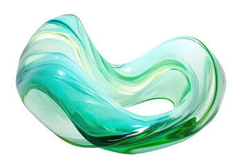 a hypnotic combination of mint green and seafoam blue abstract shape, generative ai