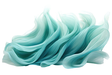 Fototapeta premium a hypnotic interweaving of mint green and seafoam blue abstract shape, generative ai