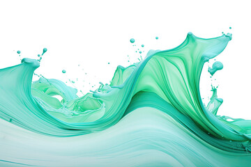 a refreshing fusion of mint green and seafoam blue abstract shape, generative ai