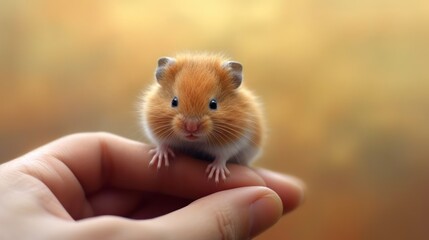 hamster in a hand