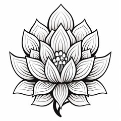 Fototapeta premium Tulip Flowers Mandala, Generative AI 
