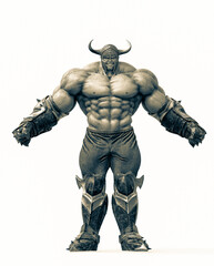 Fototapeta premium barbarian man in white background