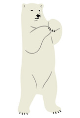 Obraz premium Polar Bear Single 3, vector illustration