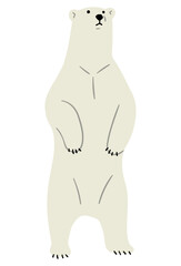 Polar Bear Single 8, vector illustration