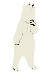 Polar Bear Single 7, vector illustration