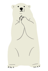 Polar Bear Single 15, vector illustration