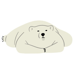 Polar Bear Single 29, vector illustration