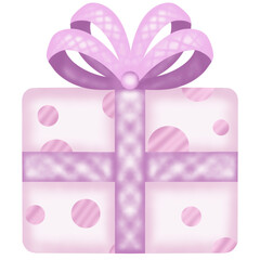 pink gift box with bow