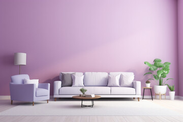 modern interior purple illustration