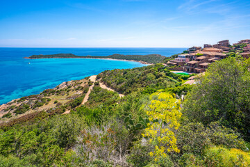 View of Capo Coda Cavallo from elevated position, Sardinia