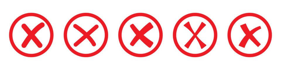 red cross mark icon false