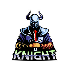 Knight transparent background logo PNG design  