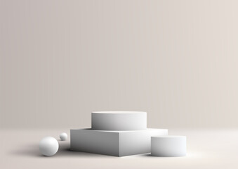 Minimalist Vector Illustration. Contemporary White Interior Design