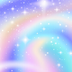 Fantasy Rainbow Background Vector illustration of galaxy fantasy background and pastel color. Unicorn
