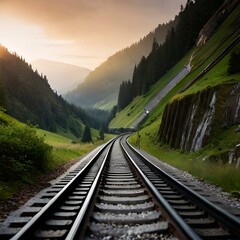 railway in the mountains