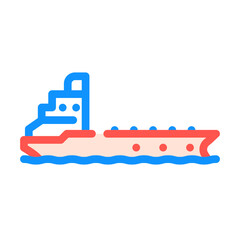 oil tanker ship petroleum engineer color icon vector. oil tanker ship petroleum engineer sign. isolated symbol illustration