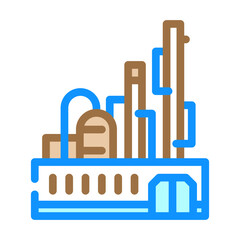 oil refinery plant petroleum engineer color icon vector. oil refinery plant petroleum engineer sign. isolated symbol illustration