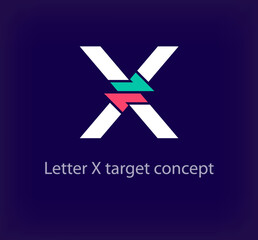 Creative X letter arrow logo design. Unique colorful logistic corporate company logo. Company initials corporate vector.