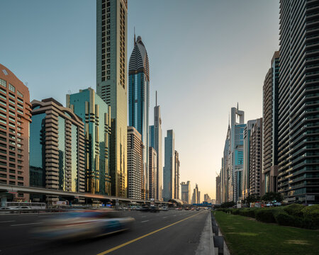 Sheikh Zayed Road, Downtown, Dubai, United Arab Emirates, Middle East
