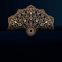 Luxury mandala design background premium vector
