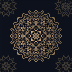 Luxury mandala design background premium vector